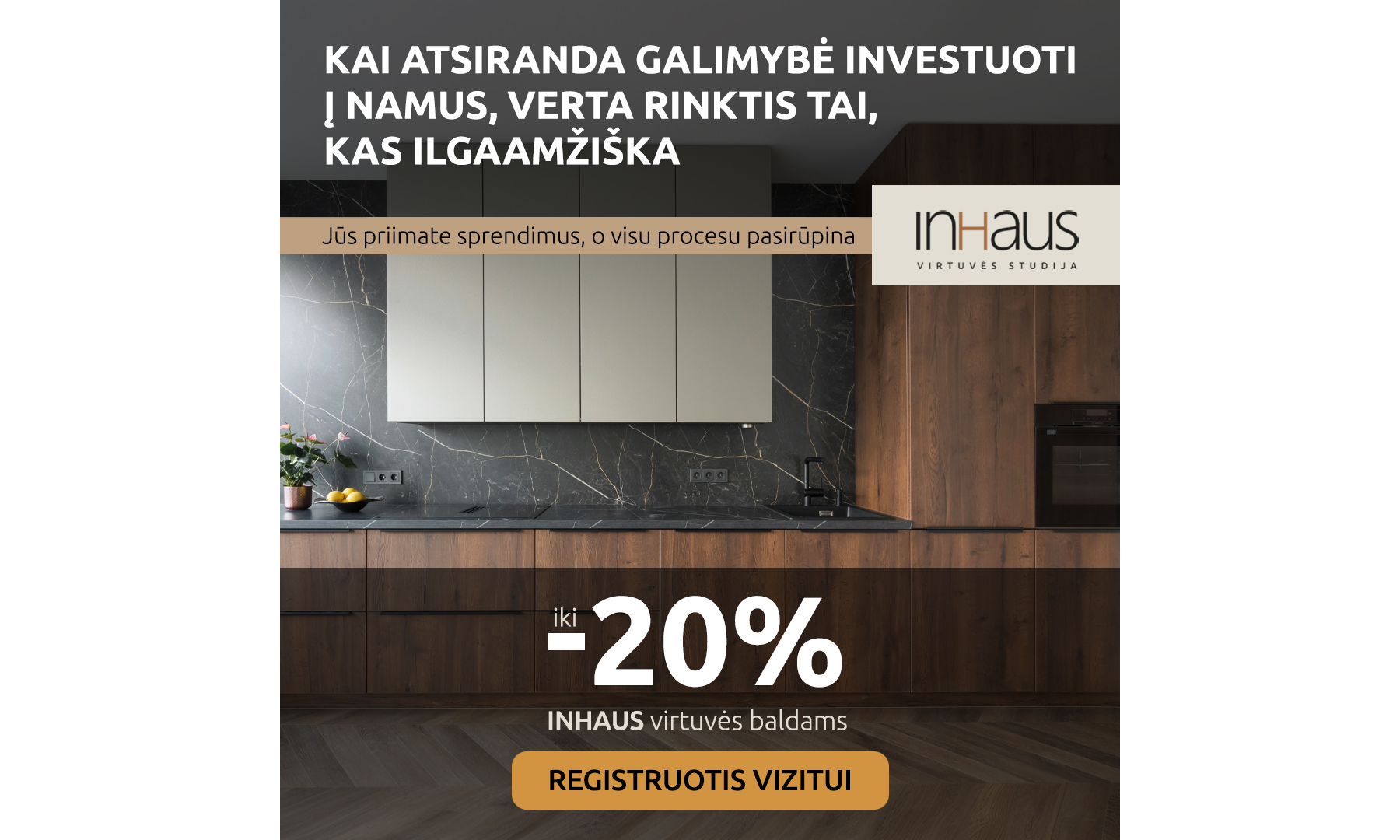 INHAUS ir NOLTE KÜCHEN virtuvės baldams taikome iki -20% nuolaidą