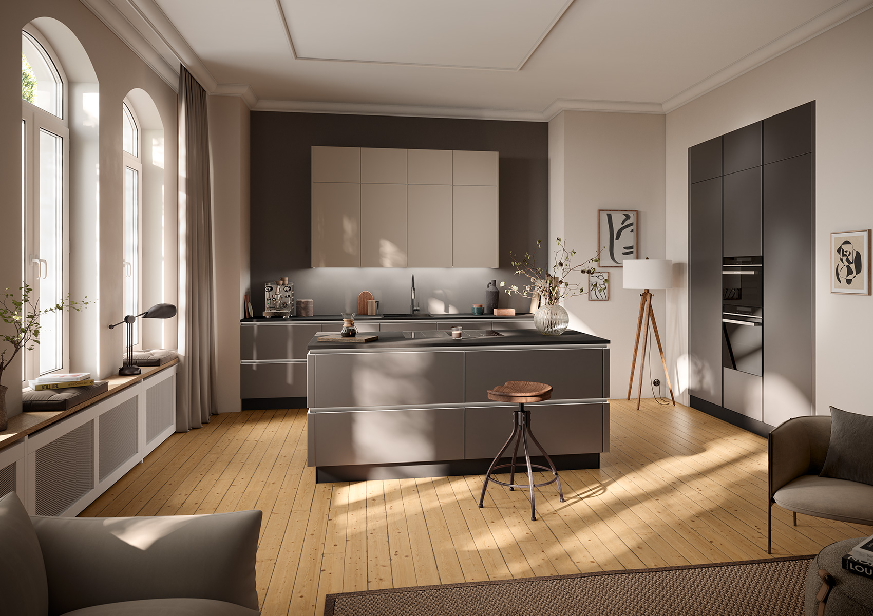 Inhaus vokiškos kokybės virtuvės su tvirta ataskomybės gamtai filosofija
