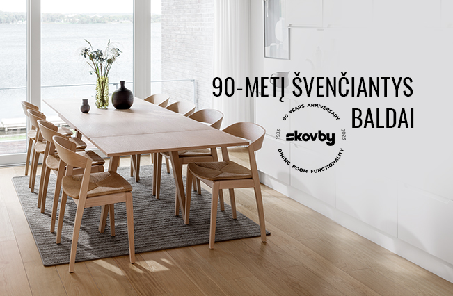 DESIGN+ salone – 90-metį švenčiantys „Skovby“ baldai