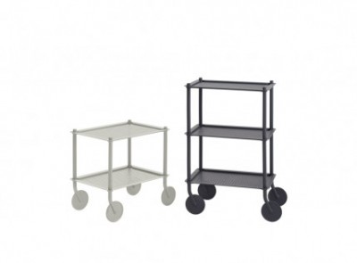 Stalelis-lentyna su ratukais FLOW TROLLEY (Muuto)