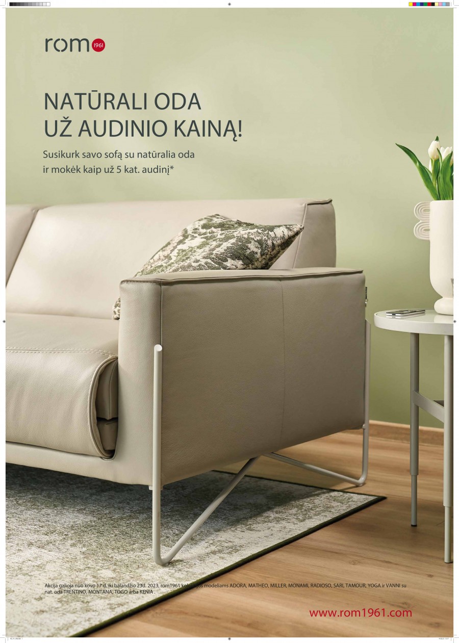 ROM salone ypatingas pasiūlymas PREMIUM1961 kolekcijai