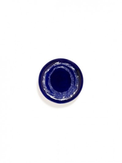 SERAX porcelianinė lėkštutė „Lapis Lazuli Swirl-Dots White Feast", Ø19 cm