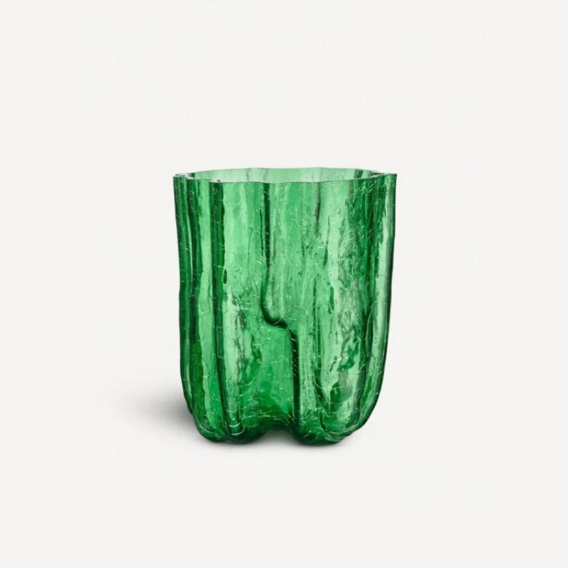 Krištolinė Kosta Boda vaza Crackle, 27 cm aukščio