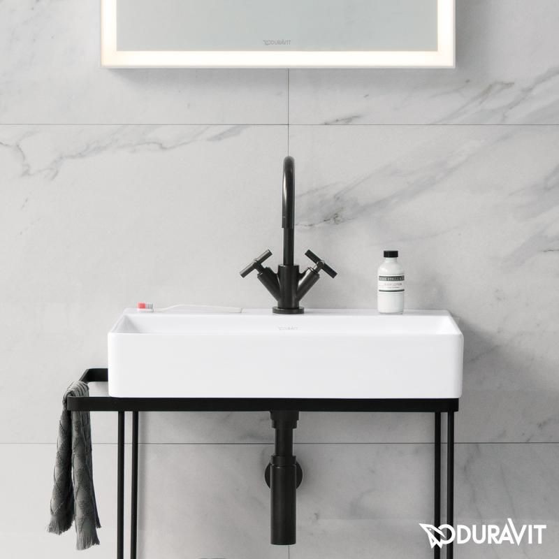 Praustuvas su metalo konsole DURASQUARE (Duravit)