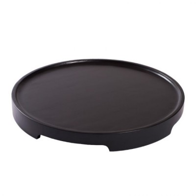„SACKit“ medinis padėklas (su apvaliu pufu tampa staliuku) „TRAYit Dark Stained Ash“, juodas