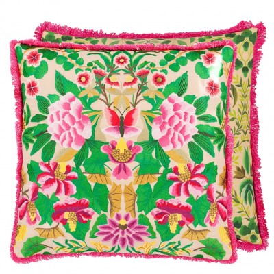 Pagalvė Ikebana Damask Embroidered Fuchsia